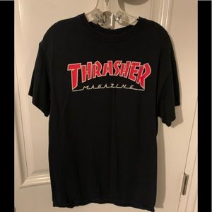 Thrasher Magazine Outlined Black Tee Size Medium